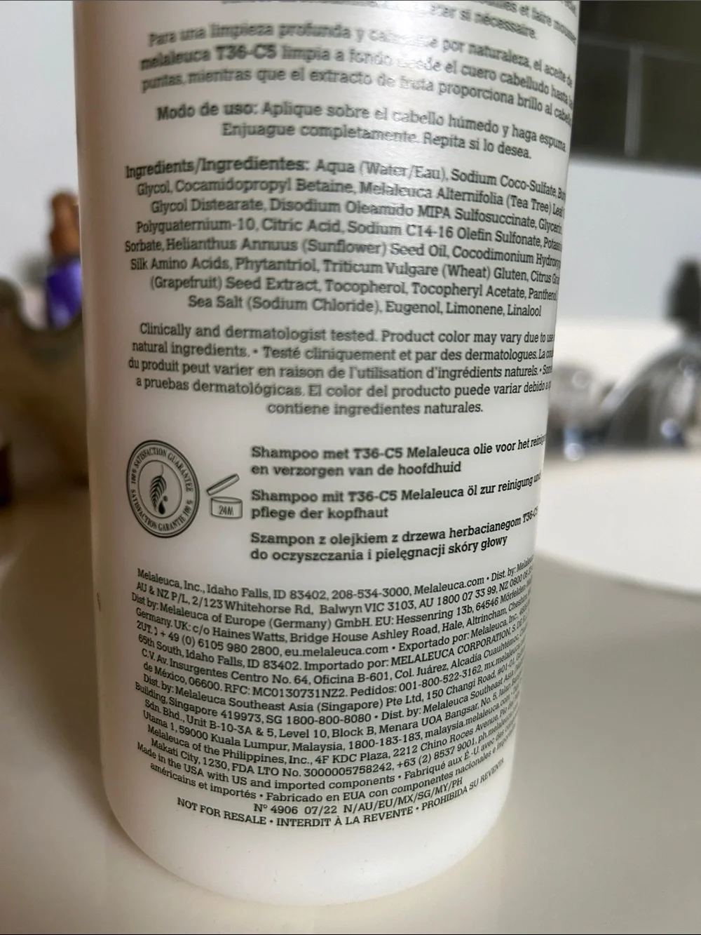Melaleuca Original Shampoo — White Bottle 32 oz